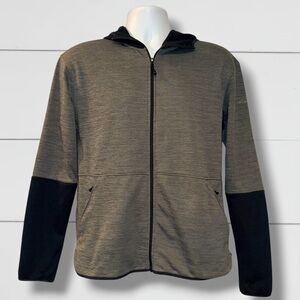 Columbia Men’s Rosemont Station Hoodie  Medium Olive Gray Black Full Zip Fleece